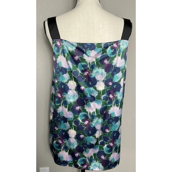 Ann Taylor Loft Women's Tank Top Water Color Print Blouse Top Shirt Size L - Picture 3 of 9